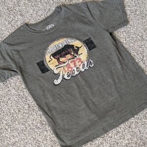 Kids Short Sleeve Fort Worth Texas Graphic Tee - Olive Green